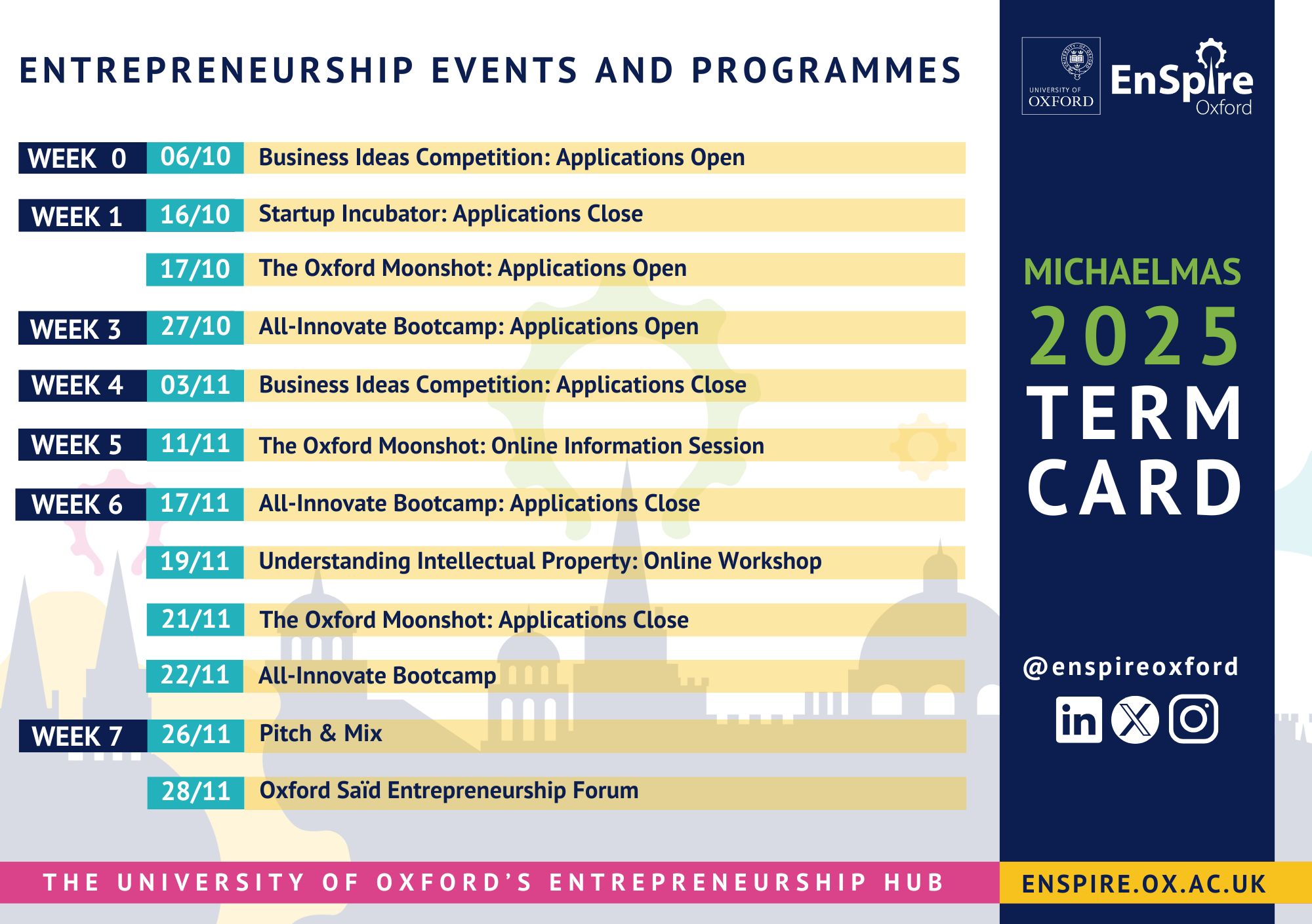 michaelmas 25 term card digital